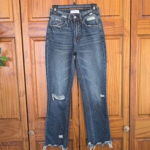 Vervet Distressed Feasibly High Rise Crop Flare T5206 Jeans 24       Q149